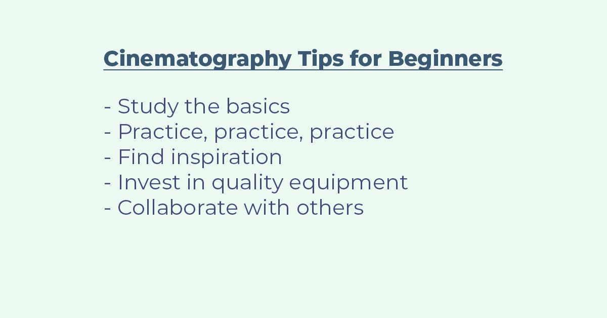 An Image showing Cinematography Tips for Beginners as part of the Cinematography Basics