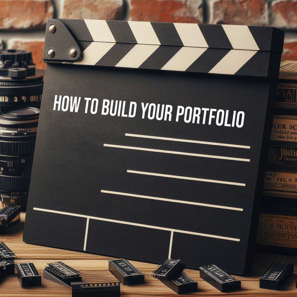 Classic clapperboard visualization for How to Build Your Portfolio